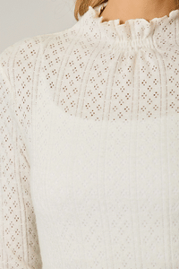 Detailed Mock Neck Top