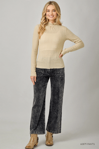 Detailed Mock Neck Top