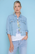 Load image into Gallery viewer, Button Front Chambray Jacket
