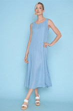 Load image into Gallery viewer, Sleeveless Chambray Dress
