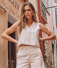 Load image into Gallery viewer, Striped Linen Vest
