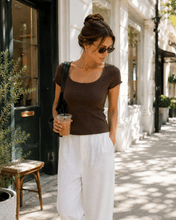 Load image into Gallery viewer, Emme – Square Neck T-Shirt
