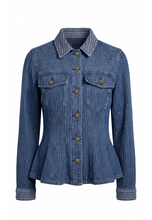 Load image into Gallery viewer, Fit and Flare Denim Jacket
