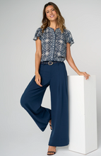 Load image into Gallery viewer, High Rise Pleated Wide Leg Trouser
