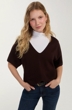 Load image into Gallery viewer, Short Sleeved V Neck Sweater
