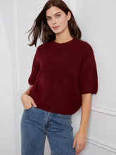 Load image into Gallery viewer, Sleeve Knit Sweater - Heather Merlot
