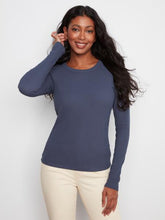 Load image into Gallery viewer, Tencel Ribbed Long Sleeved TOp
