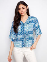 Load image into Gallery viewer, Printed V Neck Blouse
