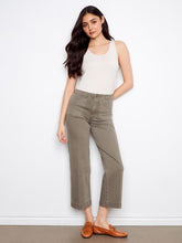 Load image into Gallery viewer, Cropped Wide Leg Sage Denim

