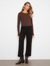 Load image into Gallery viewer, Patch Pocket Wide Leg Ponte Pant
