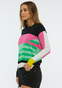Diangonal Strip Sweater