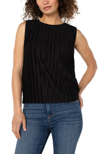 Sleeveless Crew Neck Top